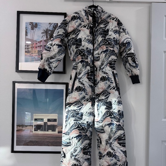 Sweaty Betty Blue Glacier Print Ski Jumpsuit (NWT)